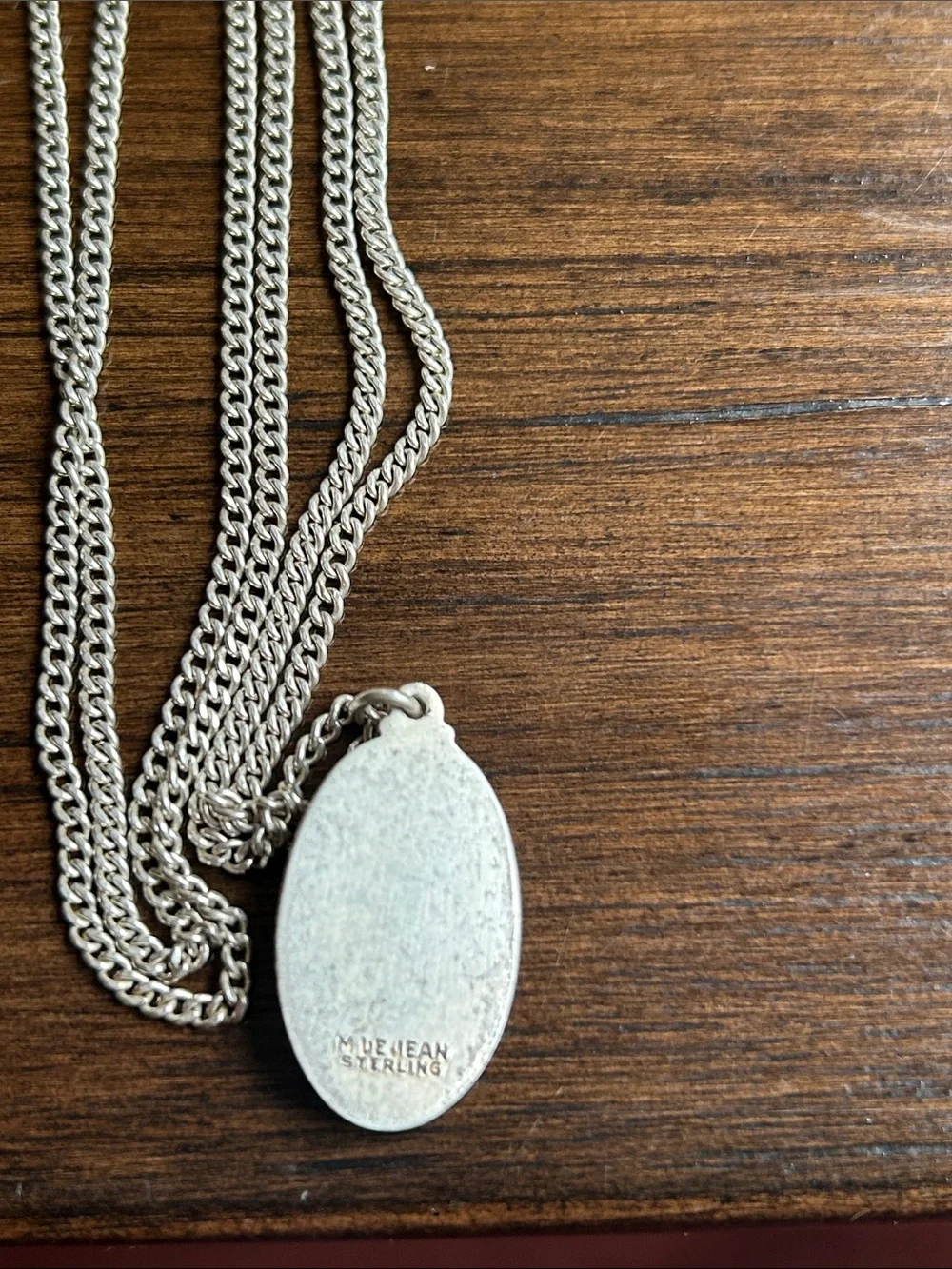 Vintage McConnell Sterling Silver St Christopher 24” Necklace